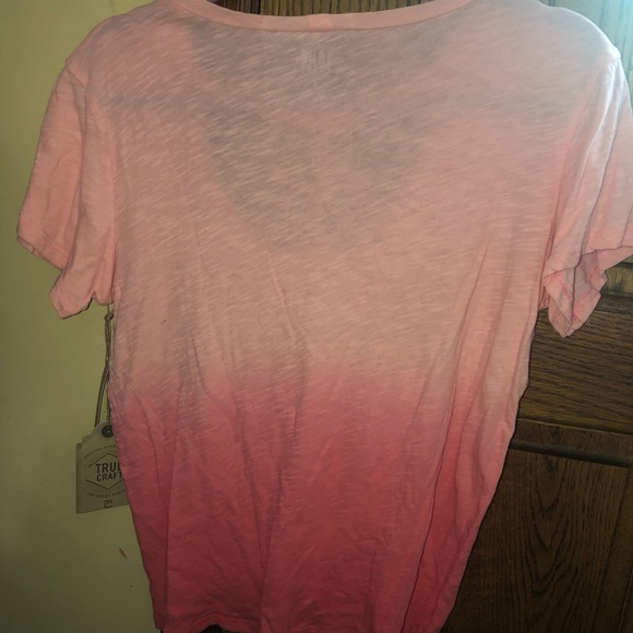 NWT- Coral Distressed Crop Top - Picture 2 of 3